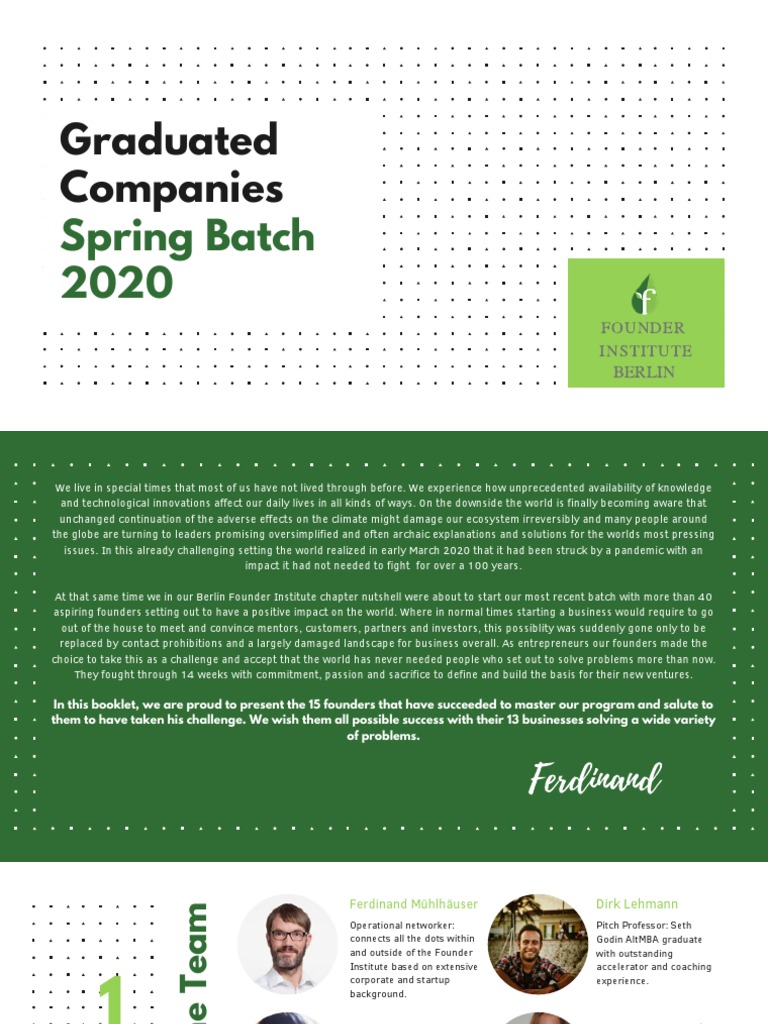 Graduated Companies Spring Batch 2020 | PDF | Entrepreneurship | Mobile App