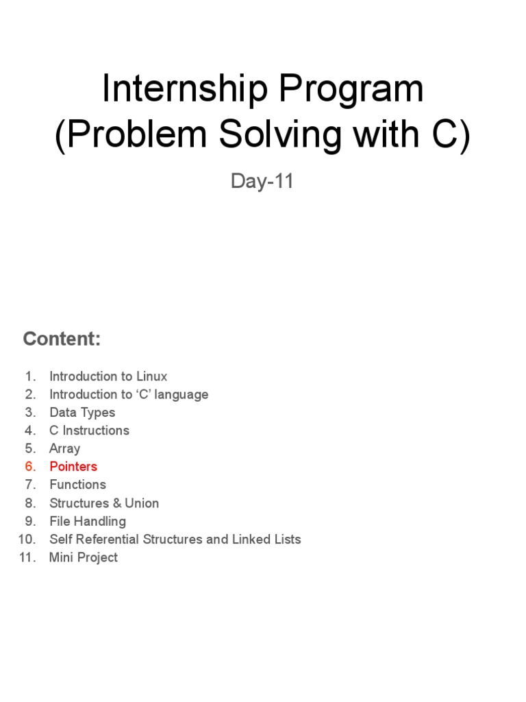 C Language Pointers and Functions Guide | PDF | Pointer (Computer ...