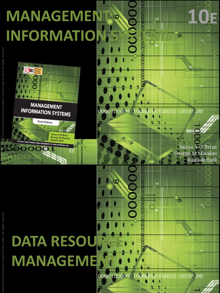 Management Information Systems: James A O'Brien George M Marakas Ramesh ...
