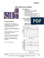 Key Features: Bias: VD 5 V & 7 V, Idq 1.05 A