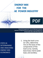 Energy Mix For The Philippine Power Industry