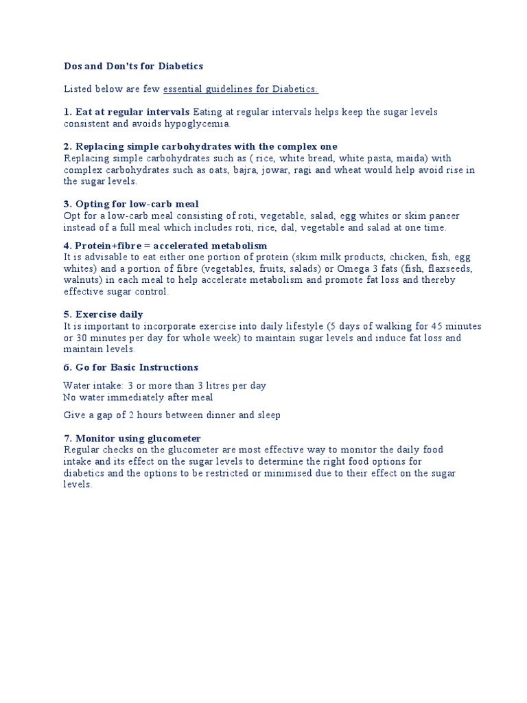 Diabetic Diet | PDF | Carbohydrates | Meat