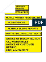 Notice of Disconnection - Old Water Bills - Notice of Customer Refund - Unclaimed Prize