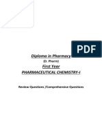 Diploma in Pharmacy First Year: Pharmaceutical Chemistry-I