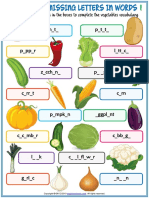 vegetables vocabulary esl missing letters in words worksheets for kids