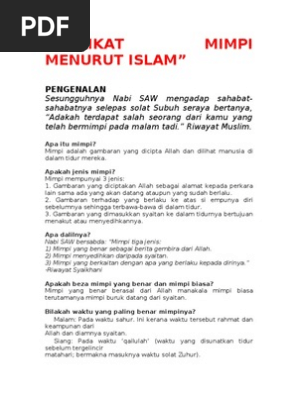 Hakikat Mimpi Menurut Islam Pdf