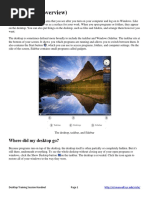 The Desktop (Overview) : Where Did My Desktop Go?