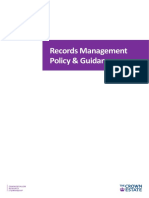 Records Management Policy & Guidance: Commercialism Integrity Stewardship
