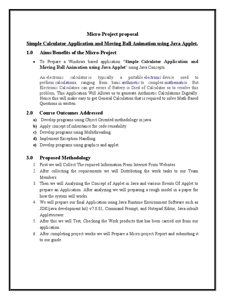 Java Applet Calculator and Animation Project | PDF | Java (Programming ...
