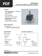 40PC Series: Fully Signal Conditioned Pressure Transducer