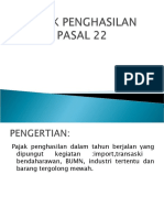 Pajak Penghasilan Pasal 22