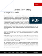 Greenfield Method For Valuing Intangible Assets: Article