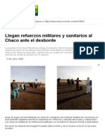 12-06-2020 Llegan Refuerzos Militares y Sanitarios Al Chaco Ante El Desborde - Norte Corrientes PDF