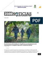 13-06-2020 en La Semana Del Ambiente El Gobierno Provincial Presentó Oficialmente La Brigada Operativa Ambiental (BOA) - 3500 Noticias PDF