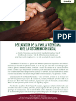 (Español) Declaración de La Familia Vicenciana Ante La Discriminación Racial