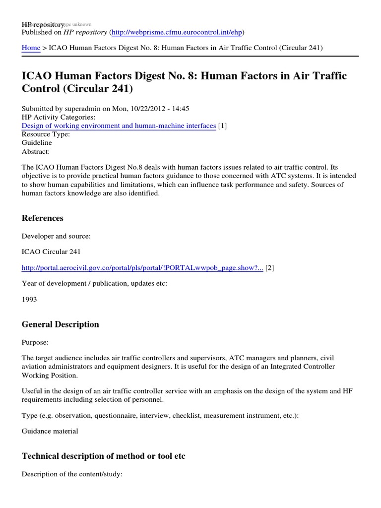 Human Factors in Air Traffic Control | PDF | Usability | Air Traffic ...