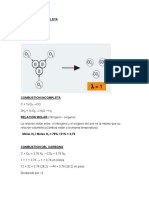 Combustión y relaciones estequiométricas