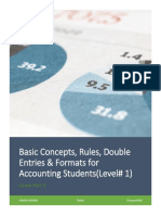Basic Concepts, Rules, Double Entries & Formats For Accounting Students (Level# 1)
