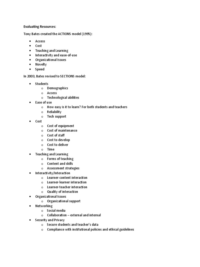 Evaluating Digital Resources Pdf Information Privacy Educational