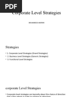 Corporate Level Strategies: DR - Hameed Akhtar