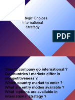 Strategic Choices International Strategy