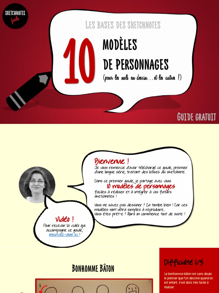 Guide 10 Modeles Personnages PDF | PDF | Dessin