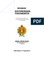 SEJARAH KEISTIMEWAAN JOGJA