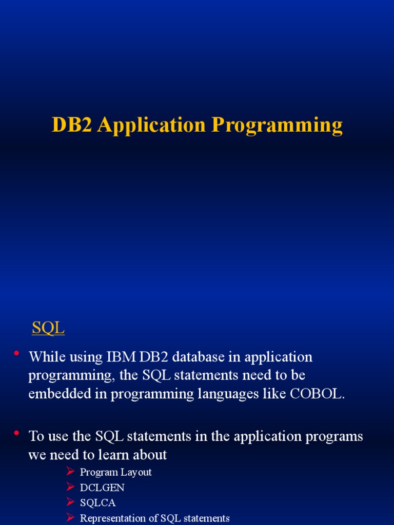DB2 Application | PDF