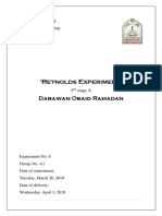 Reynolds Experiment PDF