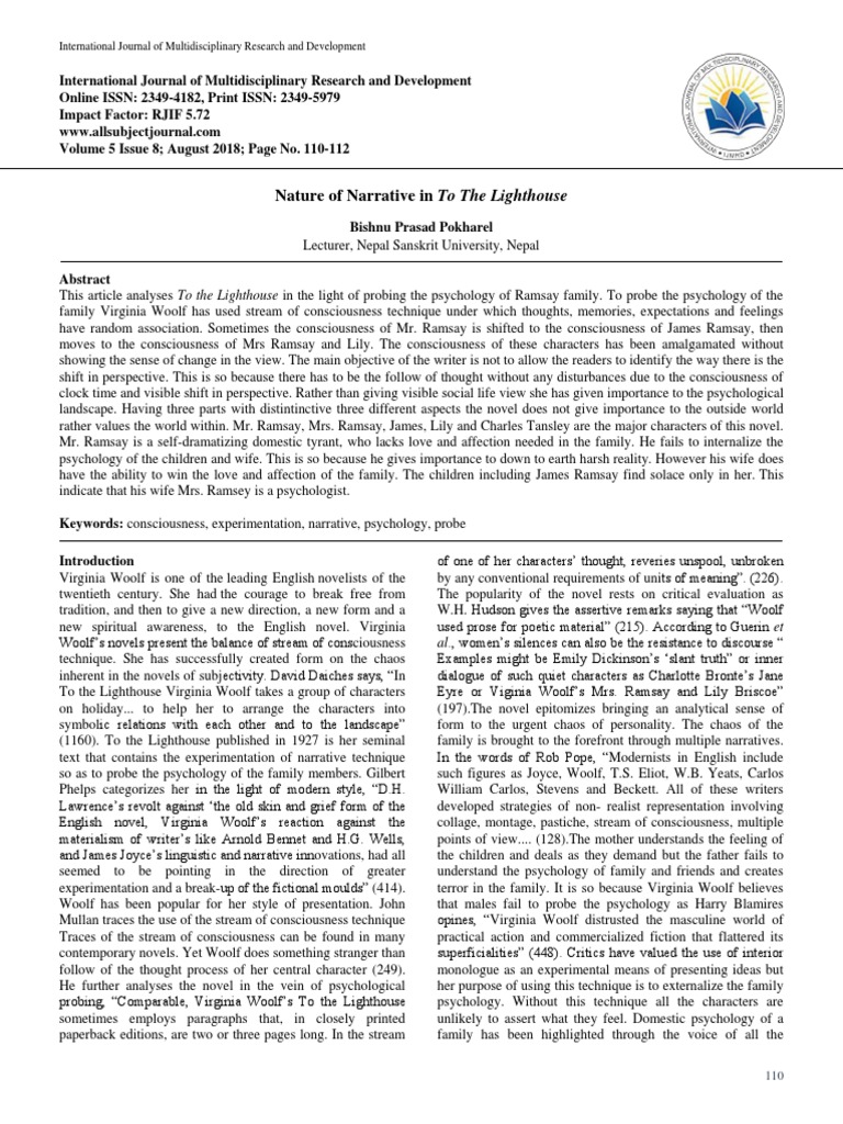Analyzing Family Psychology in Woolf's Novel | PDF | To The Lighthouse