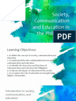 Society, Communication and Education in The Philippines