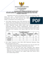 Pengumuman Seleksi SKD Dan SKB CPNS Kab - Parigi Moutong Formasi 2019 PDF