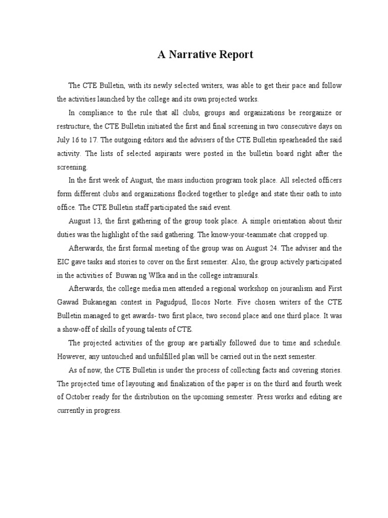 a-narrative-report
