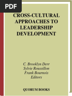 Cross-Cultural Approaches To Leadership Development by Derr ...