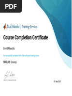 Matlab OnRamp Certificate