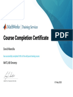 Matlab OnRamp Certificate