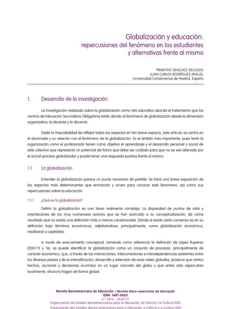 Globalización y Educación | PDF | Globalización | Maestros