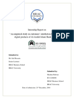 Internship Report On "An Empirical Study On Customers' Satisfaction Level Regarding Digital Products of Al-Arafah Islami Bank Limited"