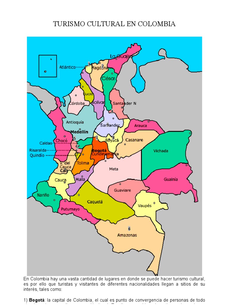 Mapa Cultural y Turístico de Colombia | PDF