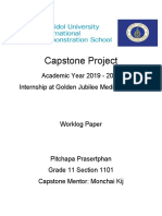 Capstone Project: Academic Year 2019 - 2020 Internship at Golden Jubilee Medical Center