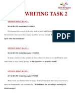 IELTS Writing Task 2 Opinion and Discussion Essay Topics