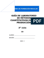 Guía laboratorio métodos cuantitativos producción