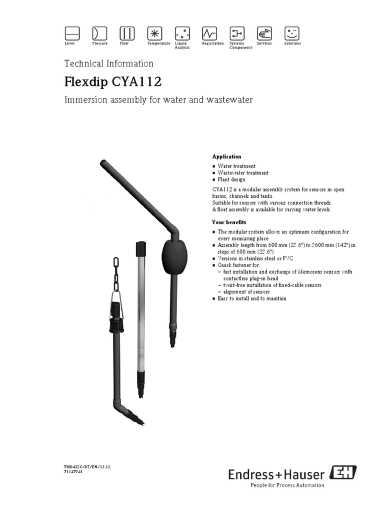 Flexdip CYA112 Immersion Assembly Guide | PDF | Pipe (Fluid Conveyance ...