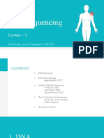 DNA Sequencing: Lecture - 3