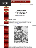 The Biography of Luis de Narváez Ca. 1500-1555: A Noted Vihuelist