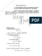 LP-1. Raportarea Cuplurilor de Sarcina Si A Momentelor de Inerie