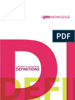 Definitions: Apm Body of Knowledge