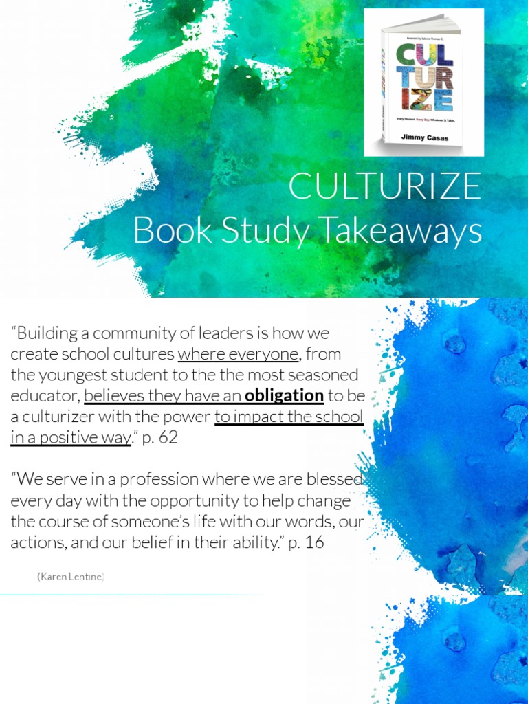 Culturize Book Study | PDF | Empathy | Teachers