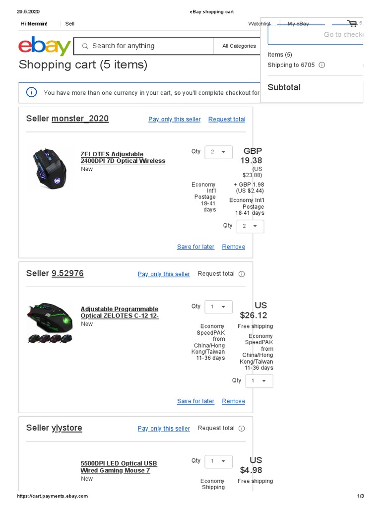 Ebay Shopping Cart PDF E Bay Cyberspace