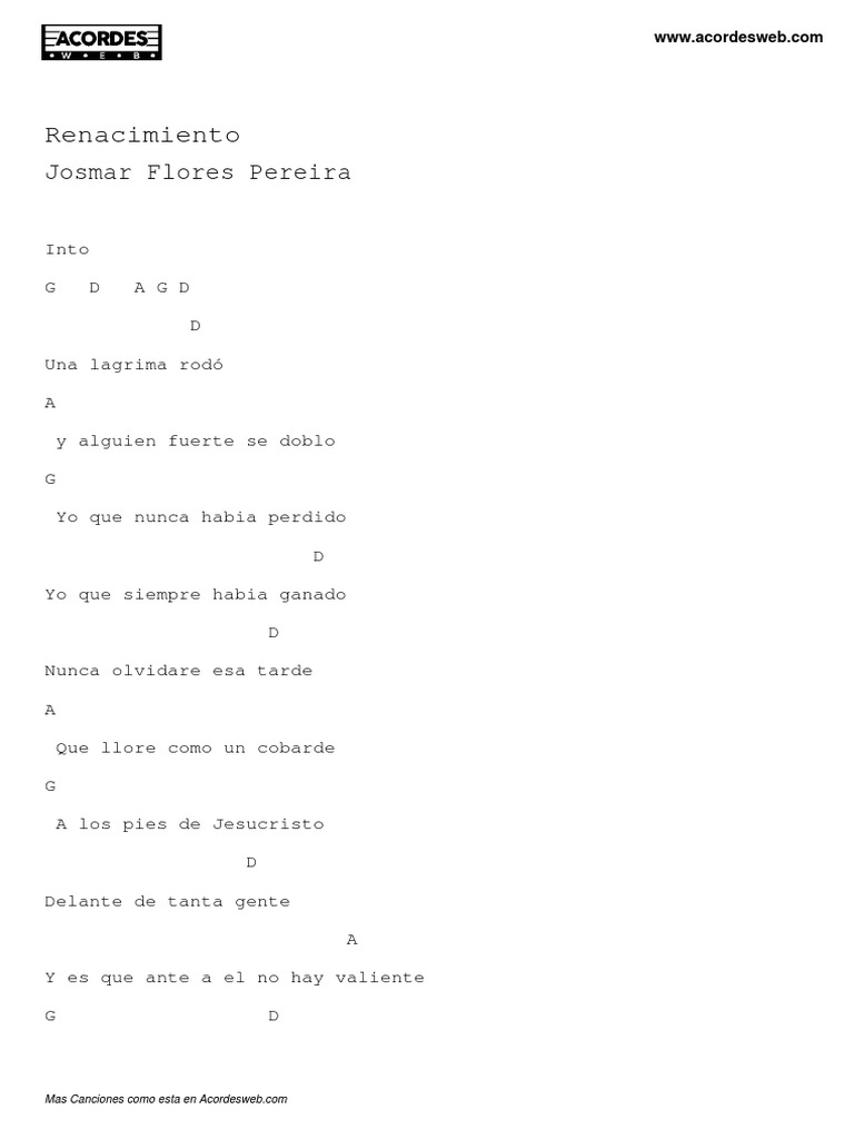 Renacimiento: Josmar Flores Pereira | PDF